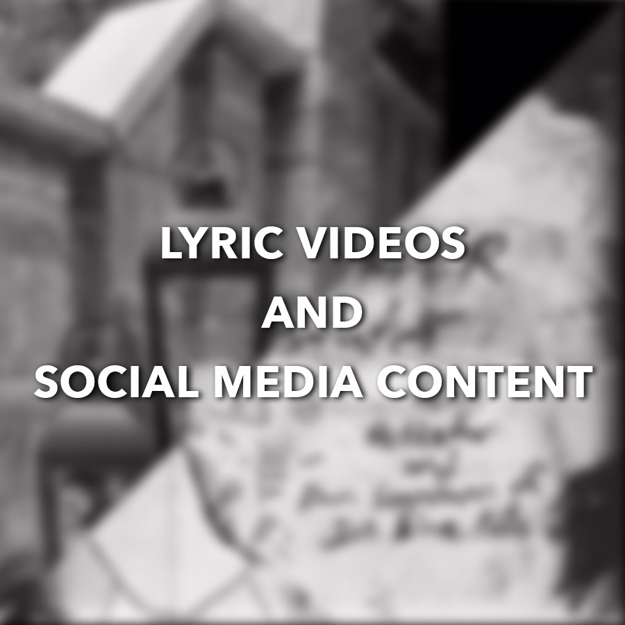 Lyric videos and social media content samples