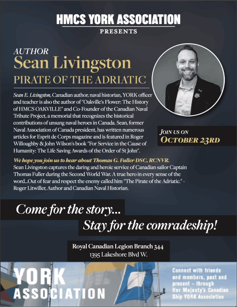 Sean Livingston Book Talk Poster - YORK Association 